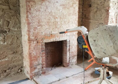 strip back to brick walls APW St Dogmaels Revovation