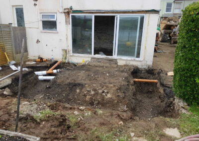 Ground works for extension APW St Dogmaels Revovation
