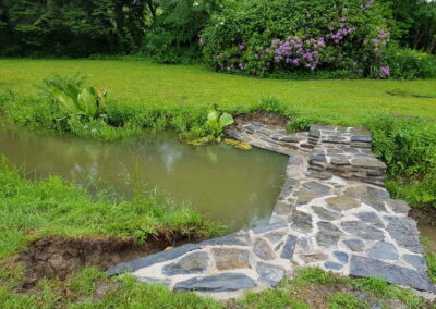 Finished stone Water Feature Construction