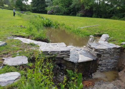 Finished stone Water Feature Construction