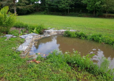 Finished stone Water Feature Construction