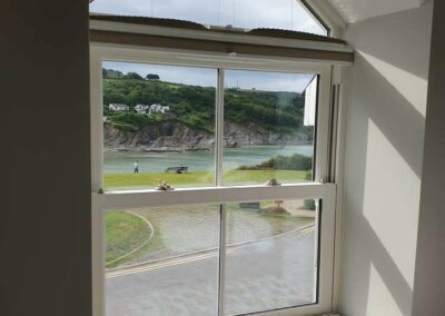 Windows seat with beach view Aberporth Cottage Renovation 2019 - APW Homes