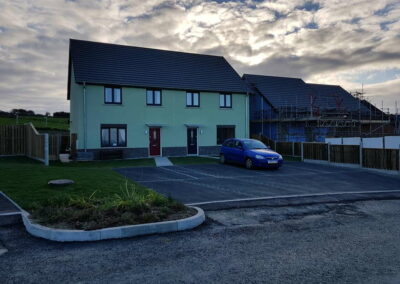 Coloured Spray Render Residential Estate Fishguard