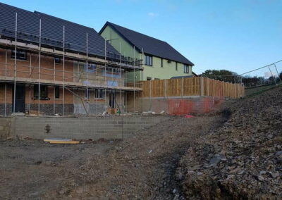 Coloured Spray Render Residential Estate Fishguard - APW Homes