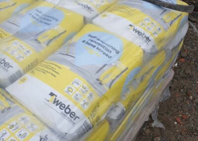 Fast Set Weber Screed bags ready in West Wales - APW Homes