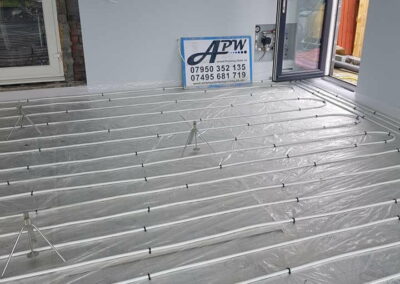 Underfloor heating Liquid Screed Jobs Autumn 2018 - APW Homes