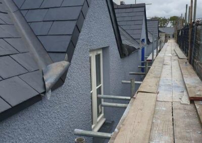 Blue Roughcast Render Newport Pembs - APW Homes 10