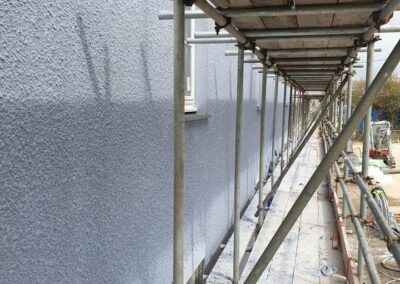 Monocouche blue Roughcast Render Newport Pembs - APW Homes 10