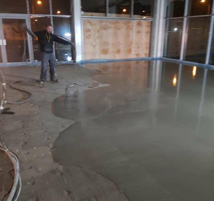 Swansea Car Showroom Liquid Screed