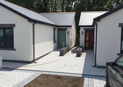 Finished Weber Chalk render Bungalows Kilgetty